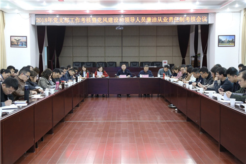 公司召开2018年度党支部工作考核暨党风建设和领导人员廉洁从业责任制考核会