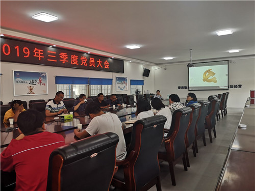 第十一直管部党支部召开2019年三季度党员大会