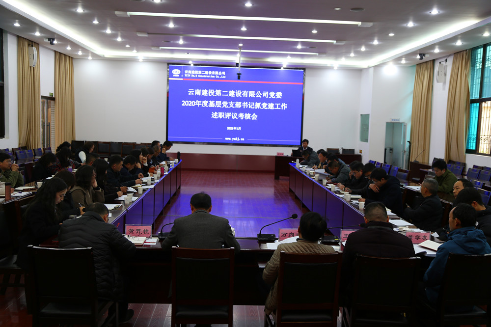 公司党委召开2020年度基层党支部书记抓党建工作述职评议考核会