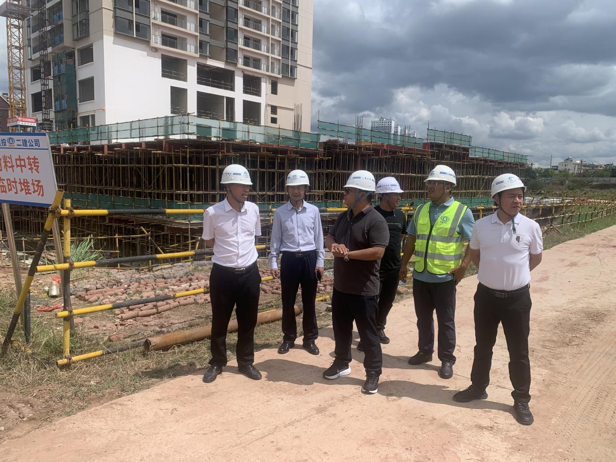【抢抓黄金期 奋战100天】陈定华、董学友到楚雄新航鸿雅房地产开发建设项目（3#、5#、6#）调研
