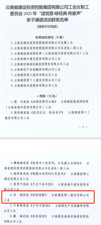 【创先争优】公司亲子诵读、女职工诗歌朗诵荣获集团一二等奖
